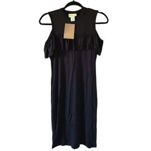 NWT enough about me size small sleeveless ruffled bodice dress